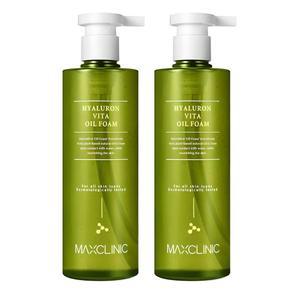 맥스클리닉 히알루론 비타 오일 폼 310g x 2개