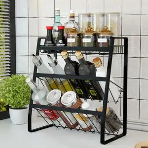주방 수납 선반 양념통 조미료 정리대 보관함