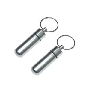 여행용 미니 약통 키링 휴대용 알약 캡슐 소분 약 보관통 열쇠고리 비타민 영양제 2개