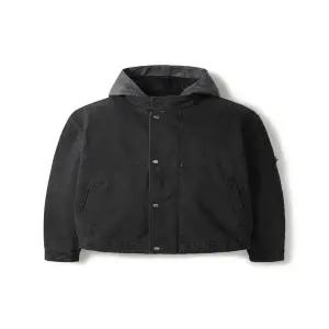 시리즈 역시즌 [series] 우븐 후드 블랙 데님 점퍼 SAUAW24031BKX