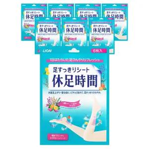 일본 발바닥 붙이는 파스 6매입 x 8개 휴족시간 발 종아리 다리 쿨링 수액 시트 피로 평발 풋패치 마사지