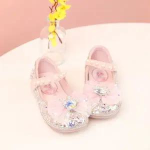 여아 유아 쿠셔닝 좋은 블링블링 토끼 장식 공주 구두 (170-195)