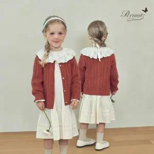 [보리보리/페리미츠]배색 카라 니트 가디건(P2531K460_03)