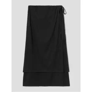 레이어드 저지 스커트 블랙 (125927MQ35)