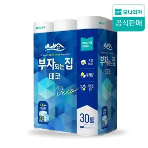 내일도착 모나리자 부자되는집 데코 화장지 27m 30롤