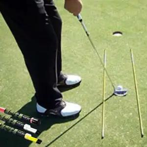 얼라이먼트스틱 골프 스윙 자세 방향 궤도 퍼팅 에이밍 체크 얼라인먼트 스틱 채 연습기 2P