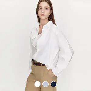 [지오다노] 345903 여 옥스포드 루즈핏 긴팔 셔츠