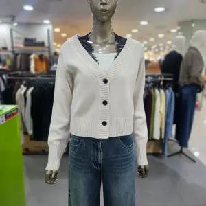 시슬리/애플아울렛/직수입 레이스 장식 브이넥 니트 가디건 4F-1M9AM6026