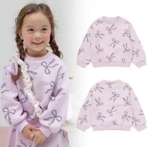 [래핑차일드](마산점) 25FW 아동 리본 기모 맨투맨 (85C19-332-72)