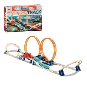 [젠토이] 더블 롤러코스터 전동기차 세트 69P (4146) / 전동 기차 놀이