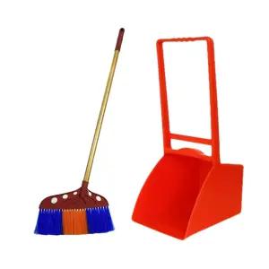편한 플라스틱 빗자루 쓰레받기 실내 실외 나일론비 타이탄비