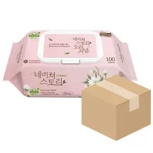 네이쳐 물티슈 오리지널 100매 20팩 두꺼운 도톰한 엠보싱 아기물티슈