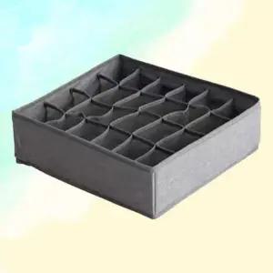 칸막이 속옷 정리함 양말 넥타이 보관함 수납박스 그레이24칸 (WFKKC4H)