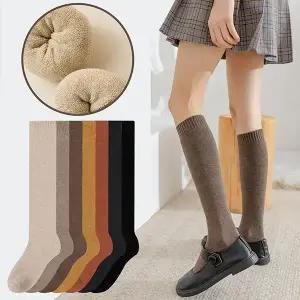 여성용 통파일 베이직 윈터니삭스 5켤레