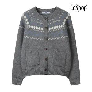 [르샵] 윈터 노르딕 버튼 니트 가디건 (BP9KC022A)