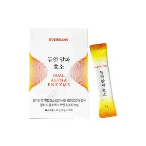 듀얼 알파 효소 알파CD 지흡효소 에버슬로우 3g x 15포 tr