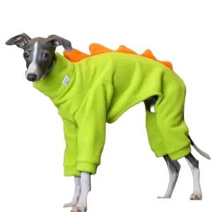 이탈리아그레이하운드 겨울 코스튬 S 이탈리안그레이하운드옷 녹색 공룡