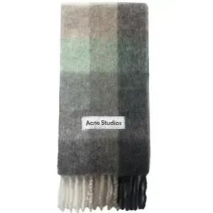 아크네스튜디오 체크머플러 모헤어 CA0084 BO8 그린 그레이 블랙
