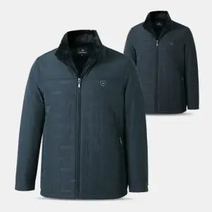 남성 털 안감 자수 겨울 신사 패딩 점퍼 APD03 중년