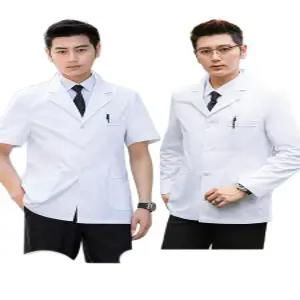 반팔 의사자켓 의사가운 여자 가운 실험실가운 미디 약사가운 실험가운 짧은 실험 자켓