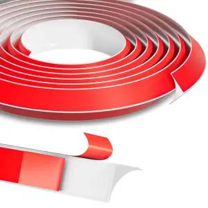 196인치 유연한 쿼터 라운드 몰딩 트림 필 앤 스틱 실리콘 코크 스트립 - 바닥 가장자리 벽 모서리 계단 및