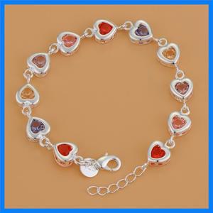 925 스털링 실버 팔찌 하트 하이 퀄리티 로맨스 체인 여성 패션 약혼 파티 웨딩 주얼리 선물