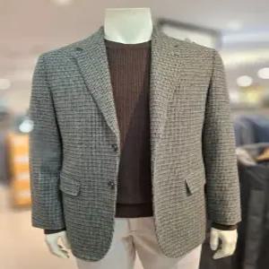 [트레몰로] (주)세정 트레몰로 25겨울 등판누빔 울혼방자켓 그레이체크 TRHFU5WA151