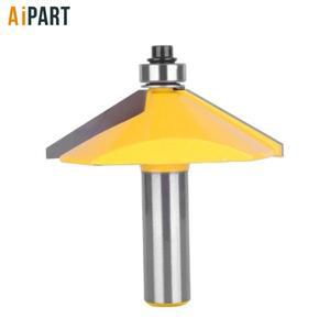 60도 베벨 엣지 성형 챔퍼 라우터 비트 베어링 CNC 목재 절삭 공구 밀링 커터 1개