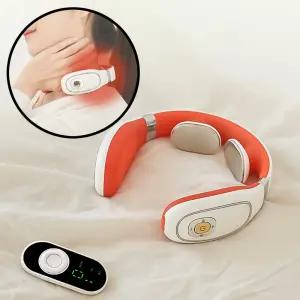 목저주파마사지기 EMS 마사지기 목 온열 리모컨 음성 강도조절