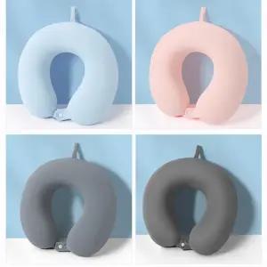 기내용 목베개 수면용 밀착형 휴대용 여행용 목베개 장거리 세트 사무실 차량용 일체형 수납용 케이스