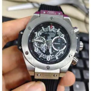 Hublot 클래식 퓨전 시리즈 Men 시계 [세금포함] [정품] 실버 블랙 44mm 쿼츠 명품시계 패션시계 손목시계