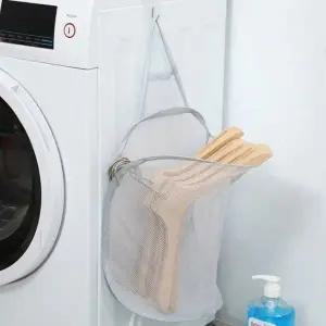 편리한빨래통 틈새빨래통 젖은옷 편리한 접이식 이동식바구니세탁함 메쉬 (WFK9YWQ)