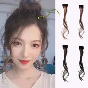 옆머리 부분가발/옆머리/가발/여성/부분/학생/볼륨/여자/정수리/편한/쉬운/티안나는/옆머리뽕/간편