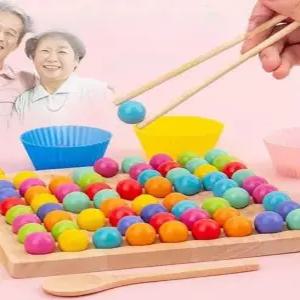 치매예방 작업치 료도구 구슬 담기 수셈놀이 옮기기 젓가락 두뇌 발달 훈련 퍼즐