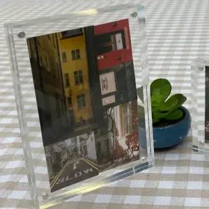 포토존 테이블 아크릴 자석 액자 90x130웨딩 탁상 사진 아기 소형 탁상용