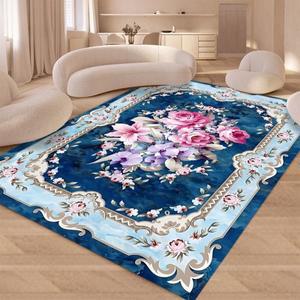 다미식 유럽 복고풍 꽃 대형 카펫 거실 장식 깔개 미끄럼 방지 침실 옷장 빨 수 매트
