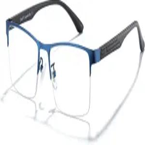 남성용 Cyxus 블루 라이트 차단 안경 세미 림 컴퓨터 게이밍 오피스 연구용 자외선 8001