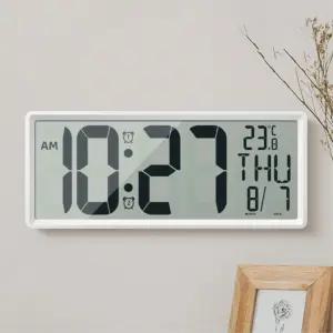대형 무선 건전지 LED 벽걸이 날짜 벽시계 전기 인테리어 엘이디 디지털
