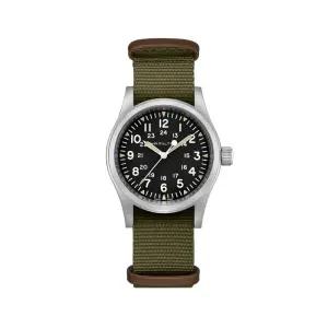 해밀턴 H69439931 카키필드 남성 나토밴드 메커니컬 38mm