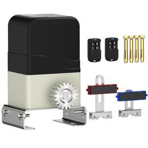 2개의 리모컨이 있는 Bl tezeit 자동 슬라이딩 게이트 오프너 900파운드, 완전한 하드웨어 키트가 진입로 펜스 롤링 게이트용 랙 구동 전기 슬라이드 모터(랙 포함 없음)