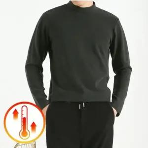 남자 반목폴라 모크넥 반목티 겨울 니트 티셔츠