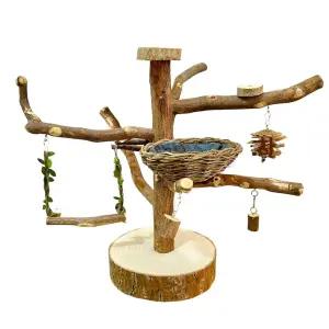 앵무새 횟대 놀이터 새집 새장 키우기 중형 장난감