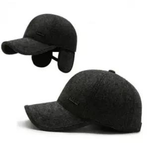 (색상 블랙)기모 여성 방한 귀달이 캡 따뜻한 겨울 모자