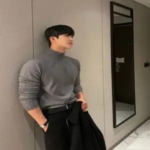 남성폴라티 니트티셔츠 겨울니트 6컬러 목폴라 반폴라티 슬림핏 하프넥