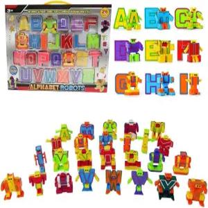 메르카우니스 26종 알파벳 로봇 교육용 ABC 학습 학습용 변형 생일 크리스마스용 글자 (A - Z)