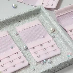 브라 신상입고 3버튼 연보라 연장 탄성 후크 인기