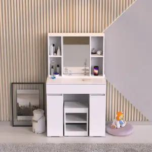 아이앤 제논 800 수납 화장대+의자 세트 AP