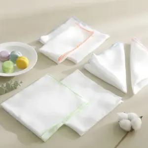 국내생산 무형광 신생아 아기 2겹 무지 순면 가제 손수건 10장