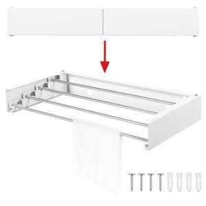 접이식 옷 걸이 보이지 않는 벽걸이형 건조대 스테인레스 스틸 세탁 실내용개폐식
