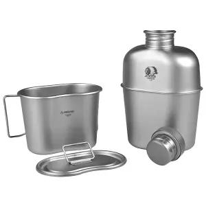 아베나키 백패킹 티타늄 수통 반합세트 등산 물통 도시락 군용 반합